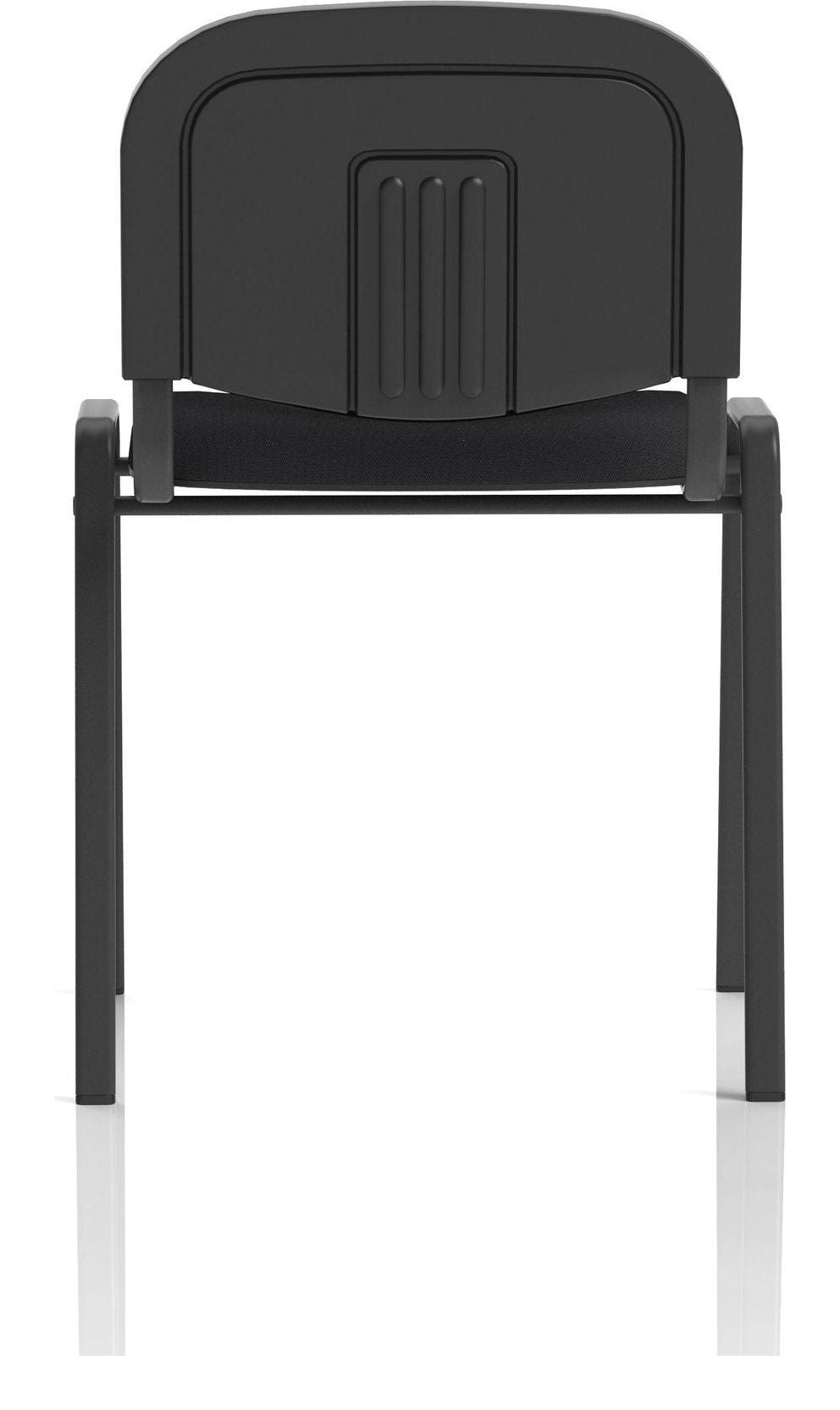 ISO Fabric Stacking Visitor Chair, black fabric, black, black fabric, another view 4