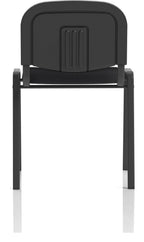 ISO Fabric Stacking Visitor Chair, black fabric, black, black fabric, another view 4