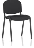 ISO Fabric Stacking Visitor Chair, black fabric, black, black fabric