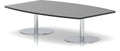 Italia high gloss boardroom coffee table, 1800 x 1200, silver, in black