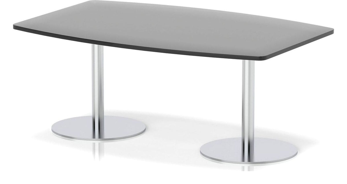 Italia high gloss boardroom table, 1800 x 1200, table height 725mm, silver, in black