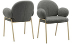 Iwama Teddy Fabric Dining Chair (Pack of 2)
