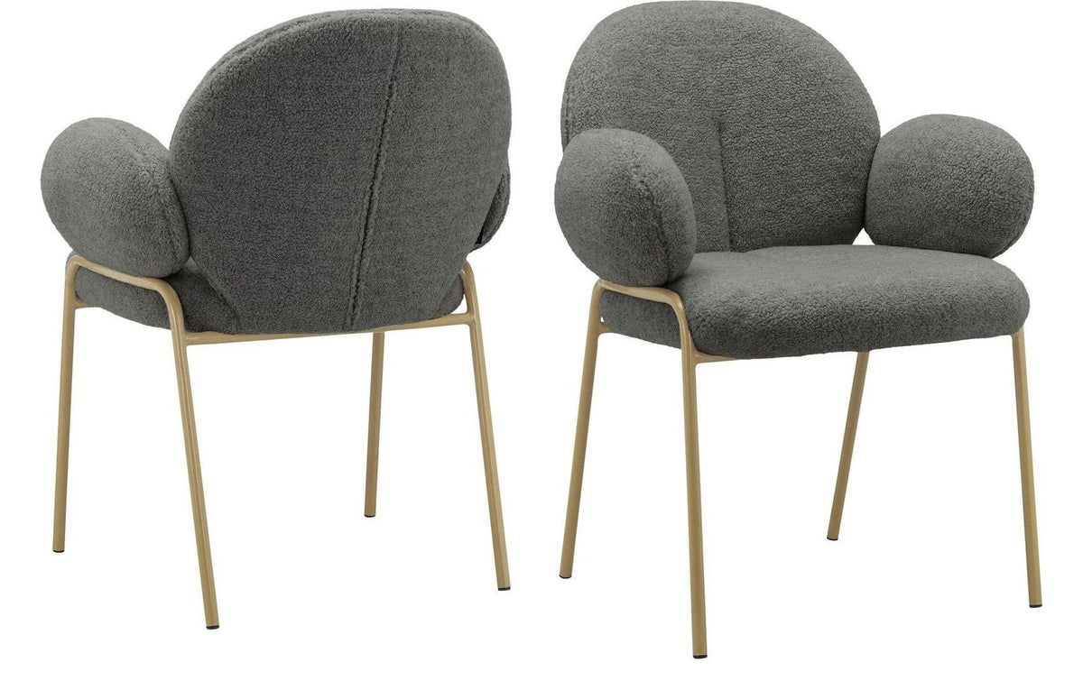 Iwama Teddy Fabric Dining Chair (Pack of 2)