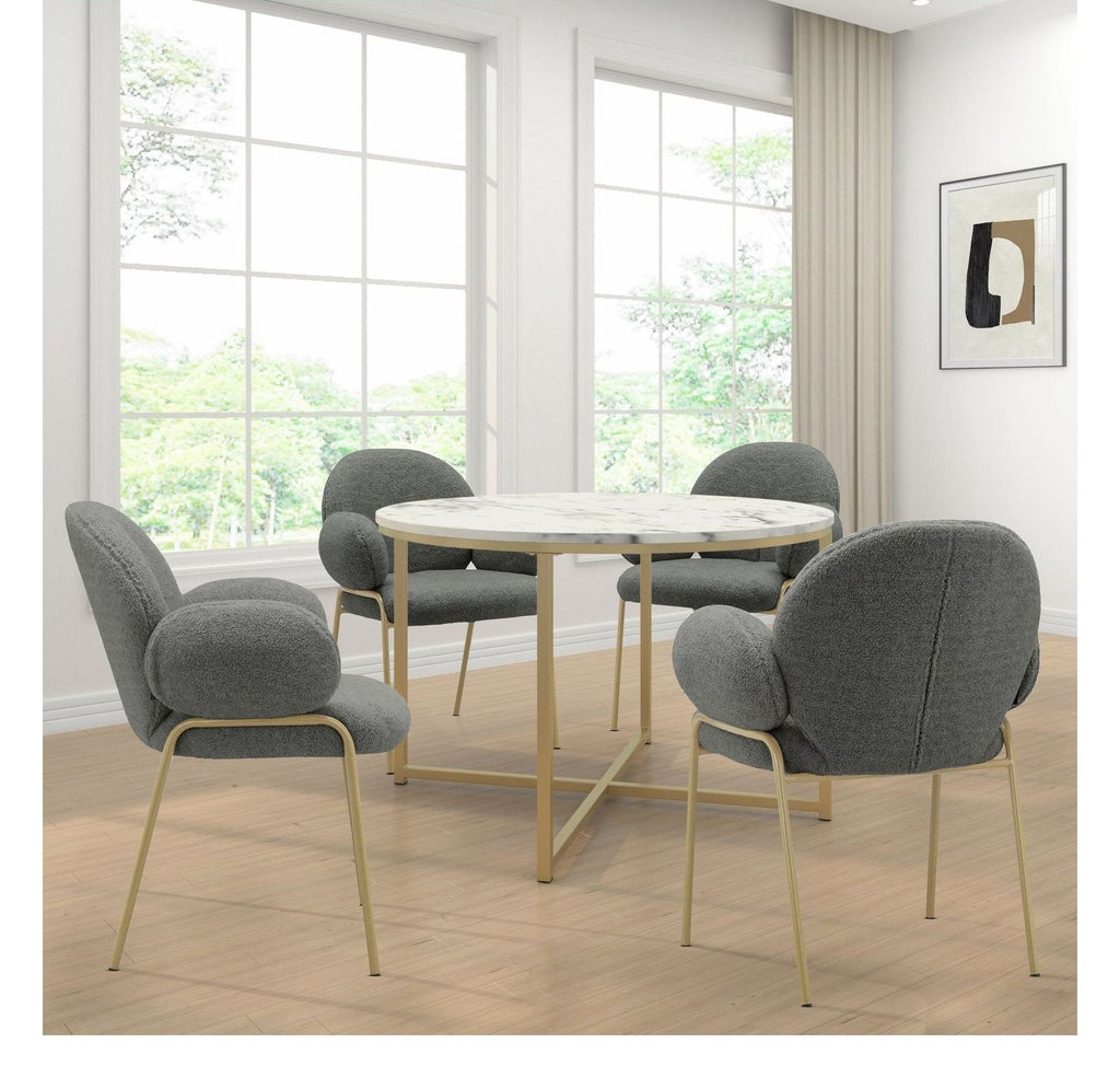 Iwama Teddy Fabric Dining Chair (Pack of 2), view 9
