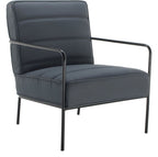 Jade Reception Chair in grey from the front at an angle
