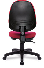 Java 100 Medium Back Operator Chair in red, no arms, view 4