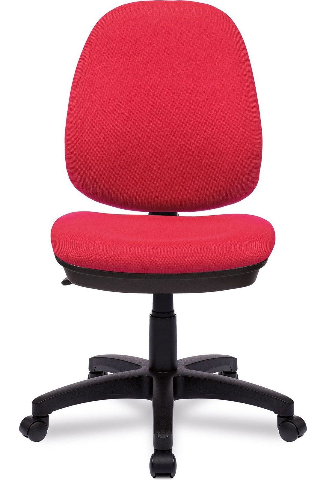 Java 100 Medium Back Operator Chair in red, no arms, view 5