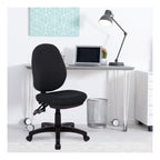 Java 300 Medium Back Operator Chair in black, no arms, view 6