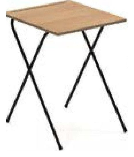 Jazz folding exam desk in beech with a black frame