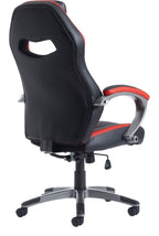 Jensen Racing Style Executive Chair in black and red from the back