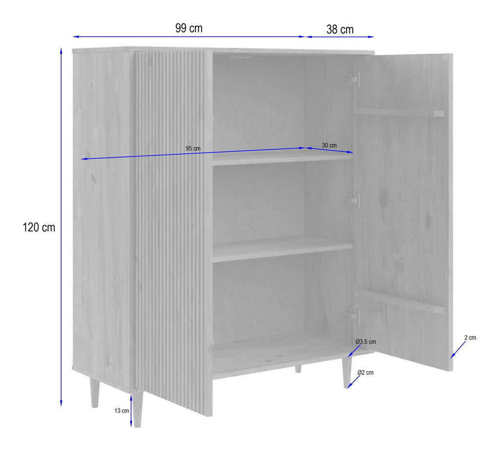 Jerzy Highboard 100 2 Door, view 10