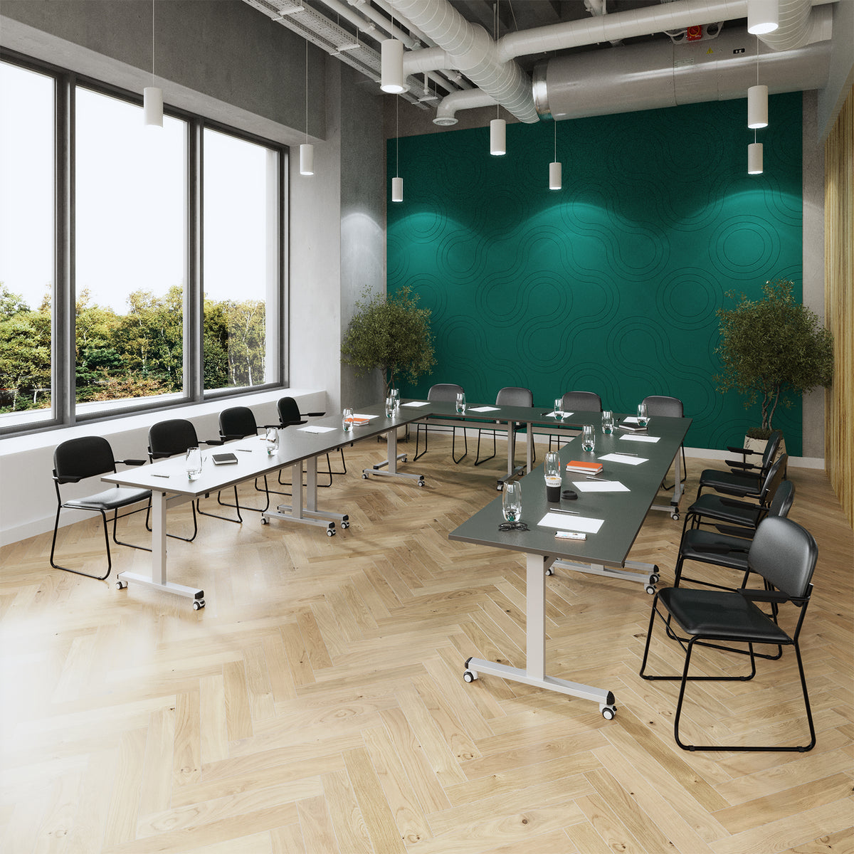 Jive Skid Frame Stacking Chair