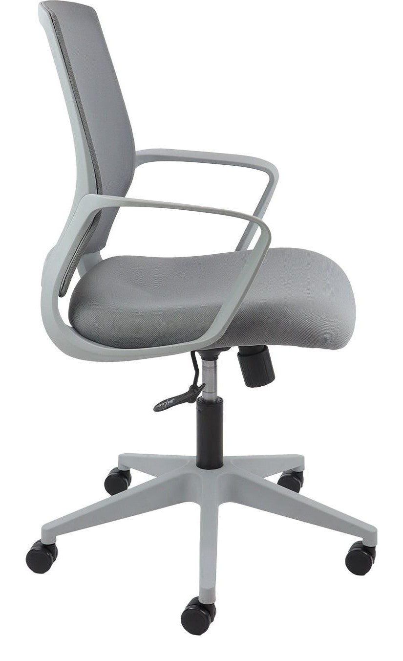 Jonas Mesh Operator Chair in grey from the side