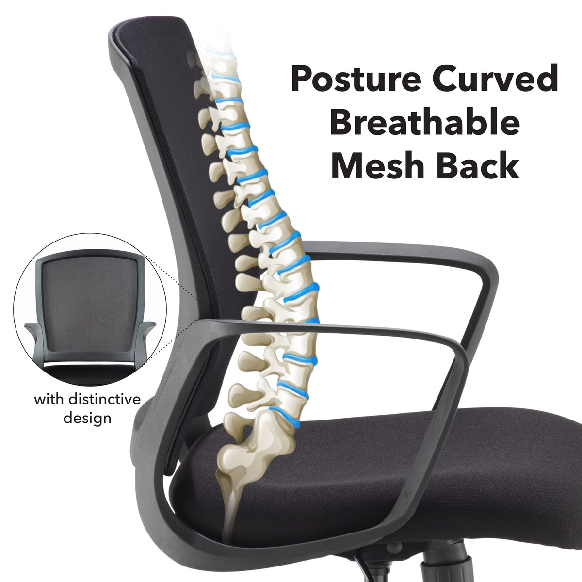 Jonas Mesh Operator Chair detail