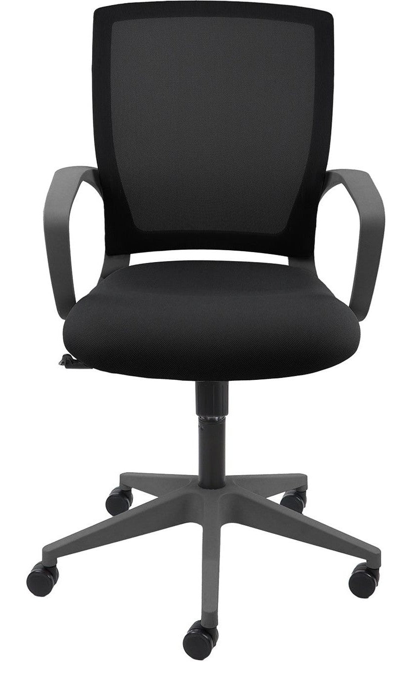 Jonas Mesh Operator Chair in black from the front