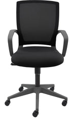Jonas Mesh Operator Chair in black from the front