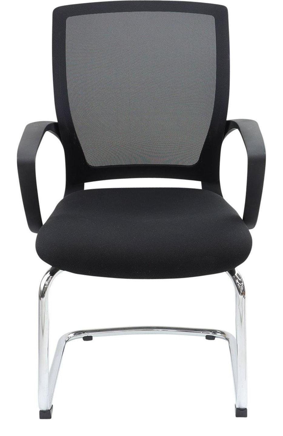 Jonas Mesh Visitor Chair in black from the front