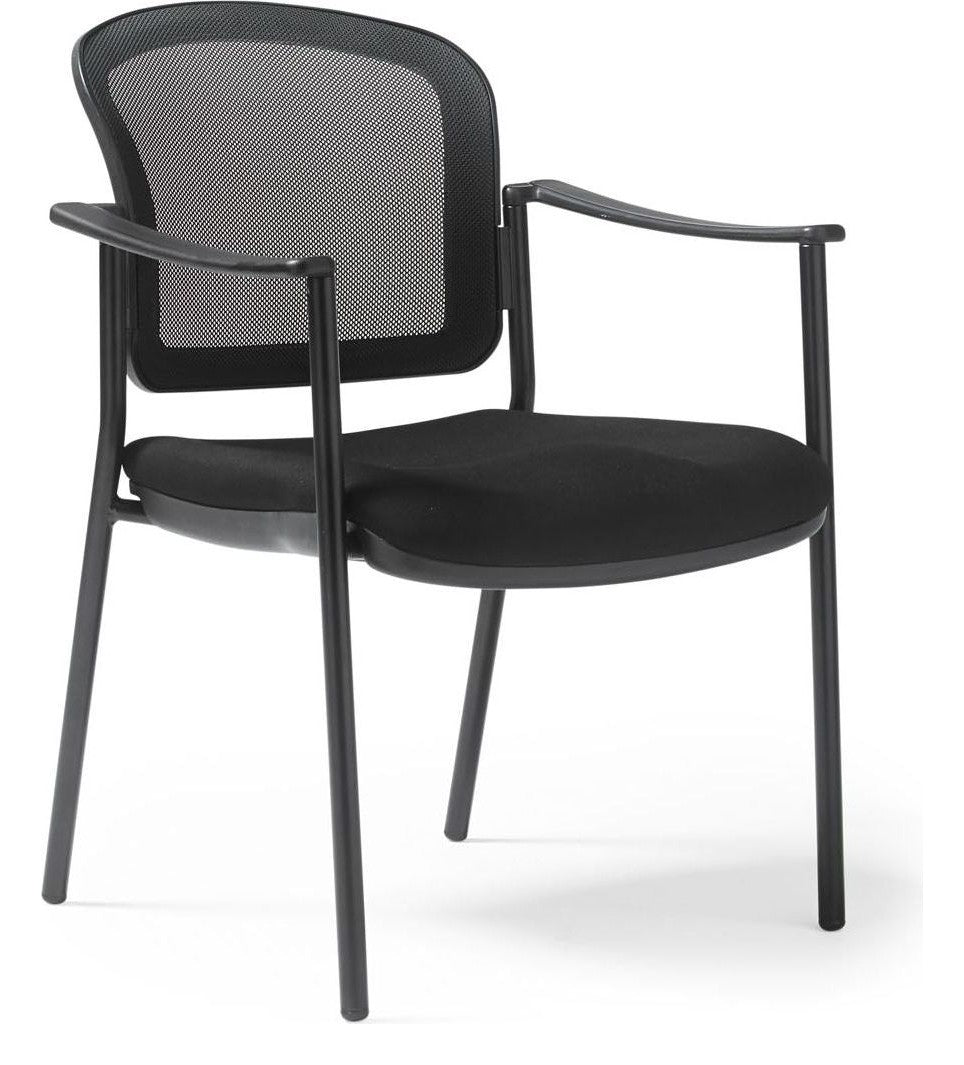 Joni Mesh Stacking Chair in black
