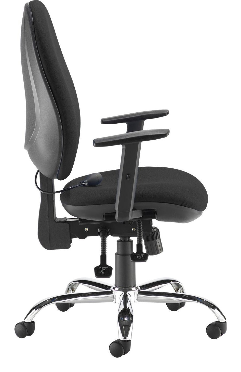 Jota Ergo 24 Hour Task Chair in black from the side