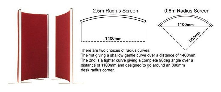 Jubilee Acoustic Curved Floor Screen, view 2