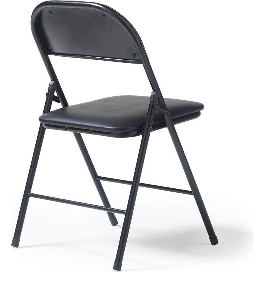 Kava Folding Chair, Pack of 4 in black from the back