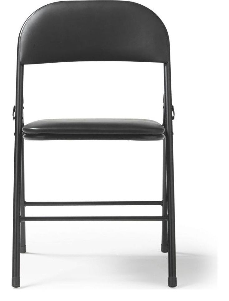 Kava Folding Chair, Pack of 4 in black from the front