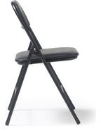 Kava Folding Chair, Pack of 4 in black from the side