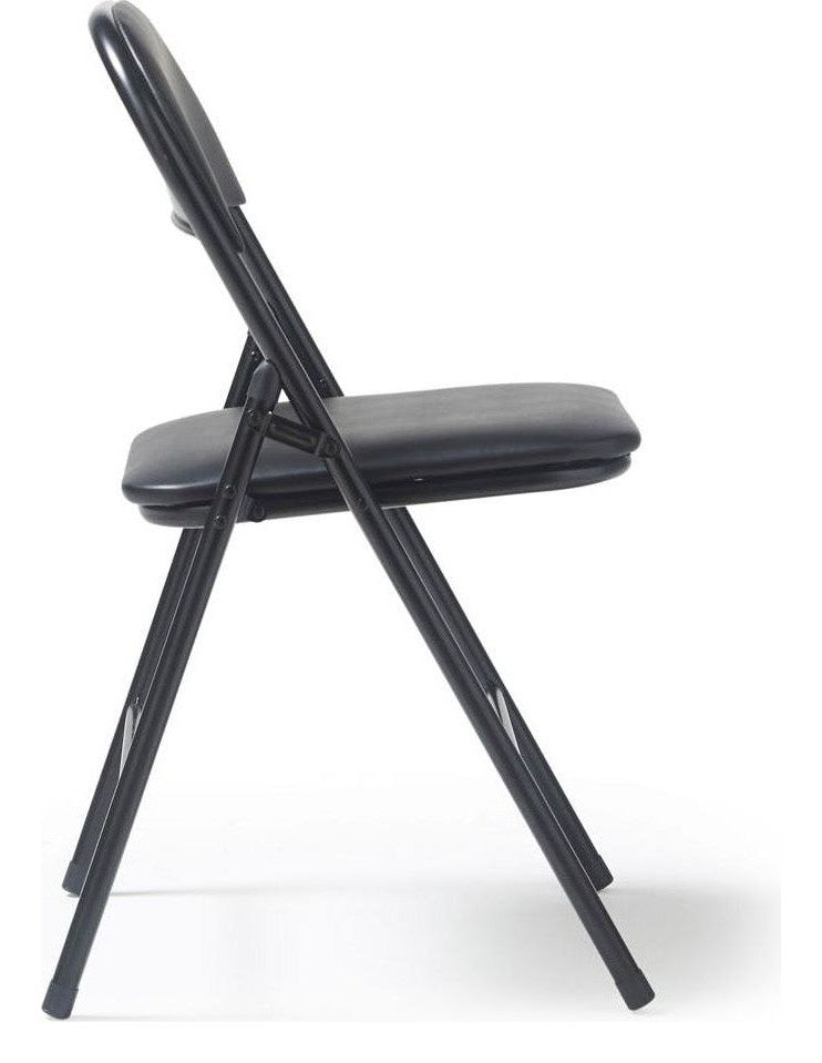Kava Folding Chair, Pack of 4 in black from the side