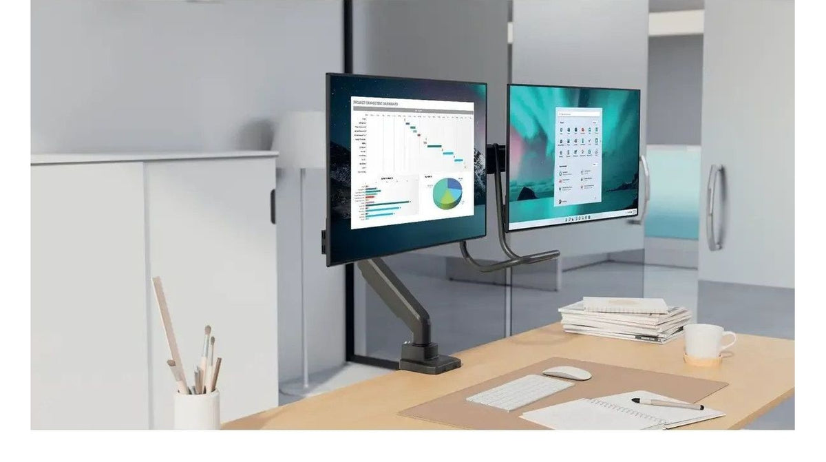 Kensington SmartFit Dual Monitor Arm with Crossbar and Handle, view 8