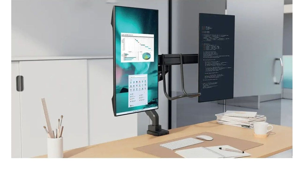 Kensington SmartFit Dual Monitor Arm with Crossbar and Handle, view 9