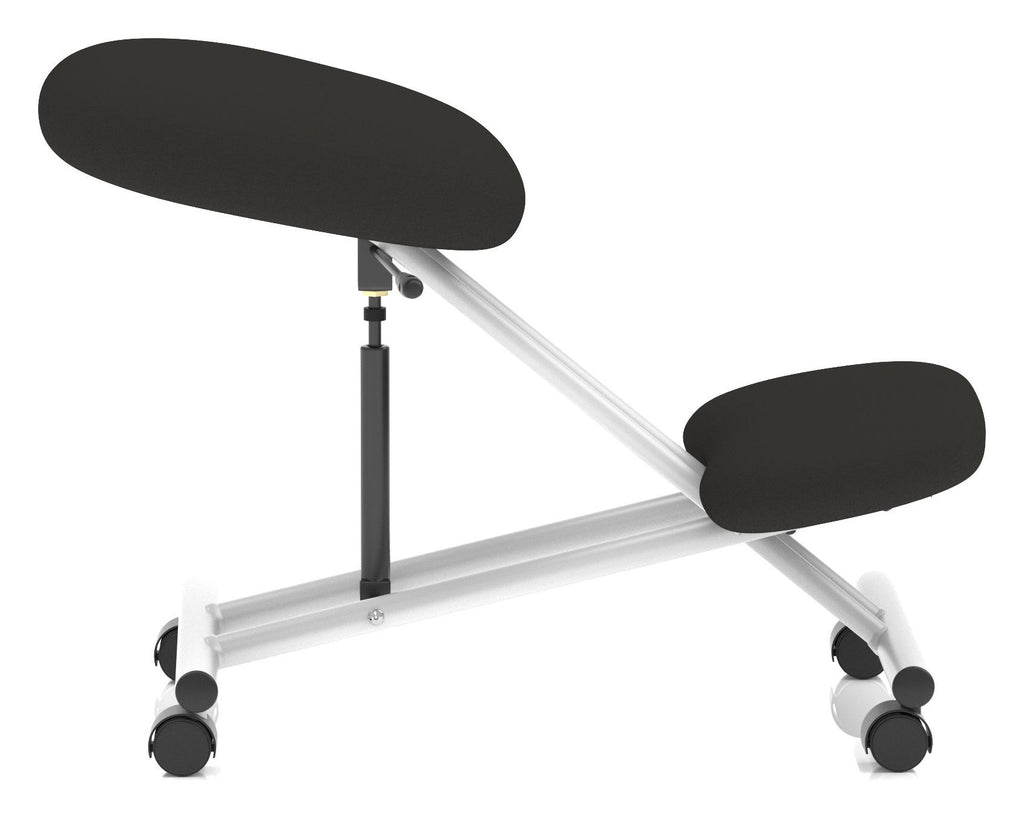 Kneeling Task Operator Stool, silver, another view 1
