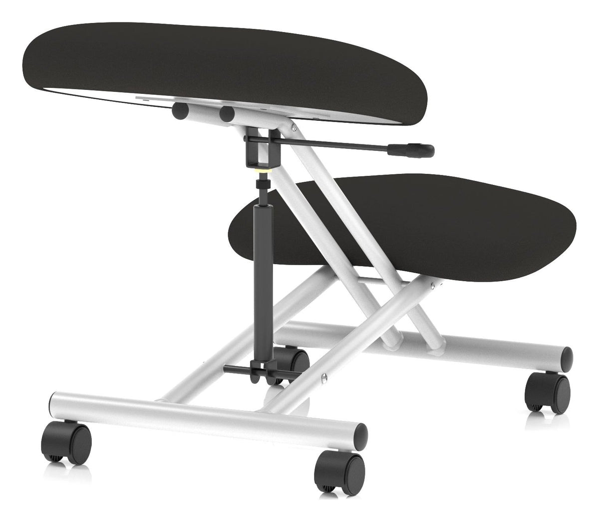 Kneeling Task Operator Stool, silver, another view 2