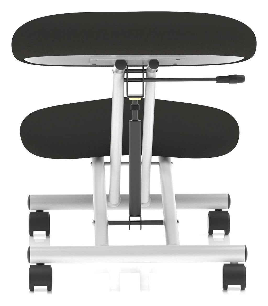 Kneeling Task Operator Stool, silver, another view 3
