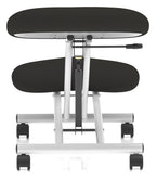Kneeling Task Operator Stool, silver, another view 3