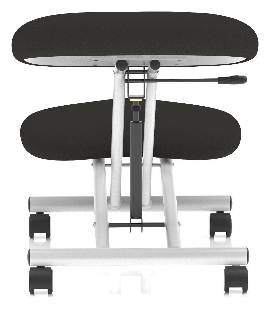 Kneeling Task Operator Stool, silver, another view 3