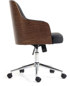 Kyoto Leather Swivel Meeting Chair from the side