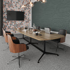 Kyoto Leather Swivel Meeting Chair