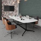 Kyoto Leather Swivel Meeting Chair