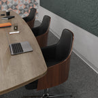 Kyoto Leather Swivel Meeting Chair