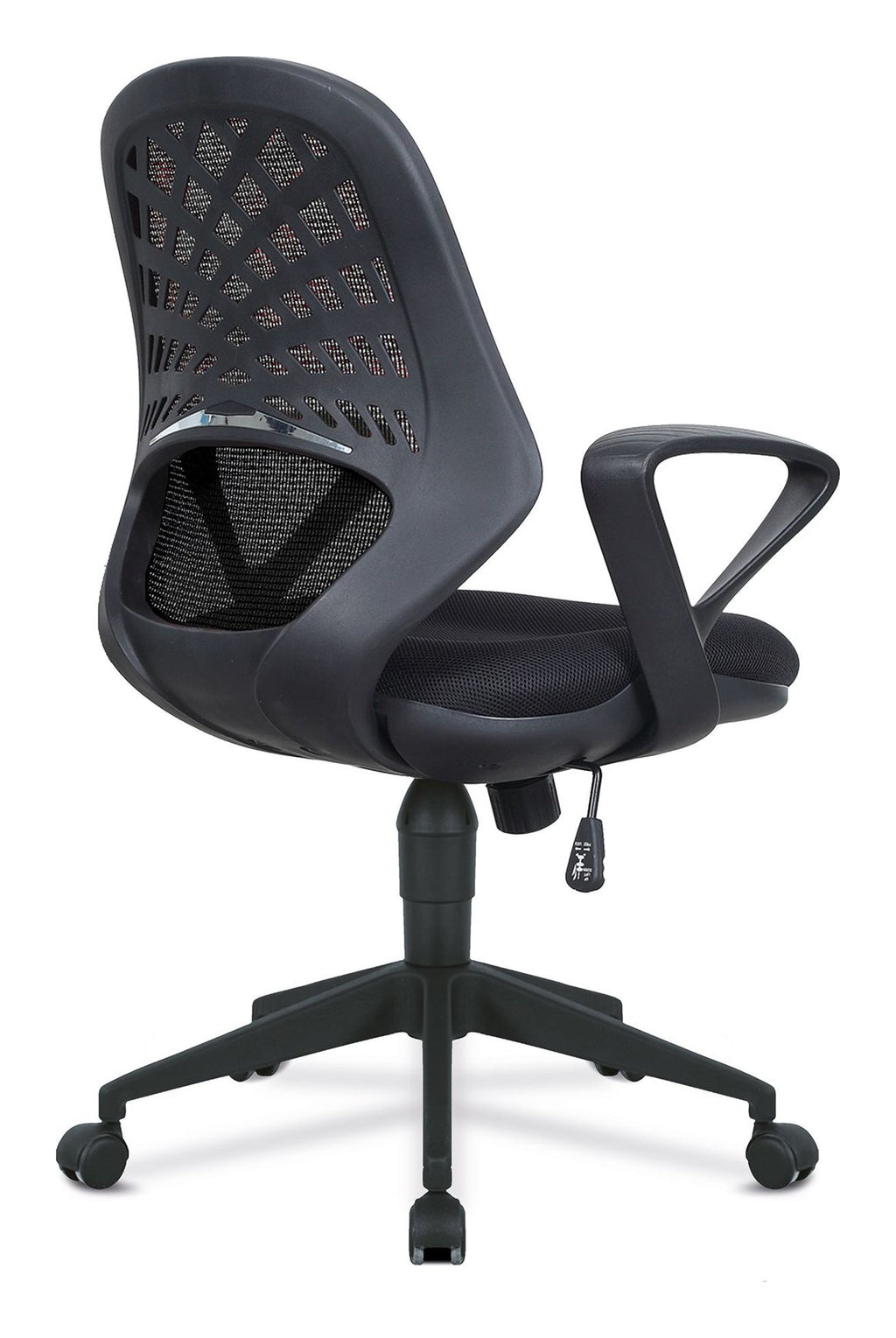Lattice Mesh Operator Chair in black, view 3
