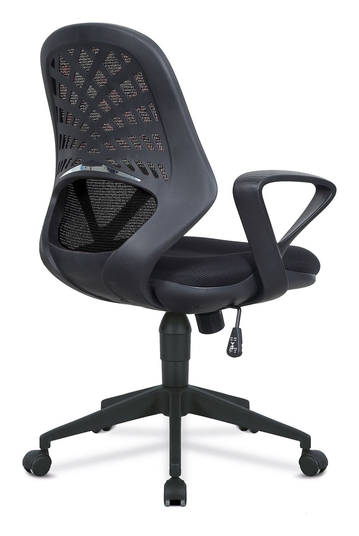 Lattice Mesh Operator Chair in black, view 3