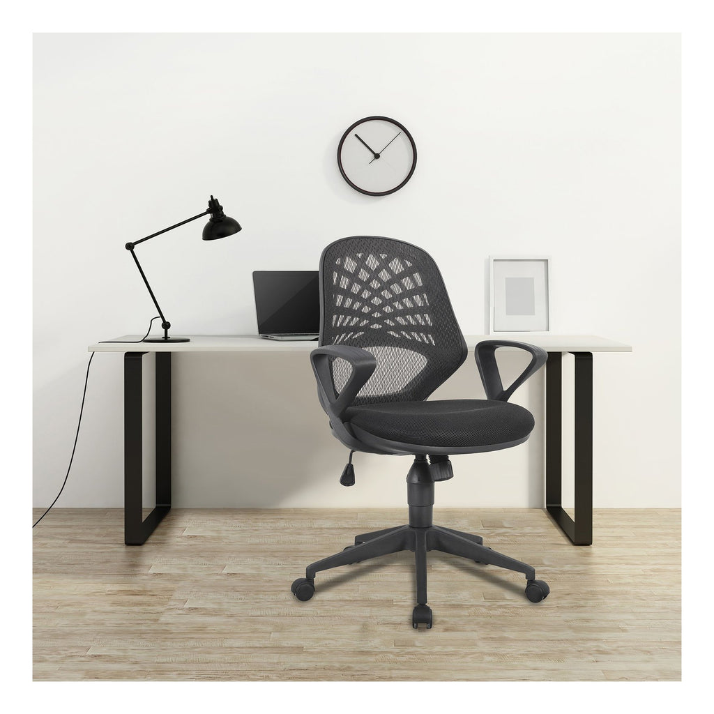 Lattice Mesh Operator Chair in black, view 6