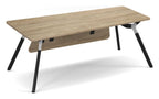 Ledger Anson Executive A Frame Desk, 2000 x 1000, barcelona walnut top