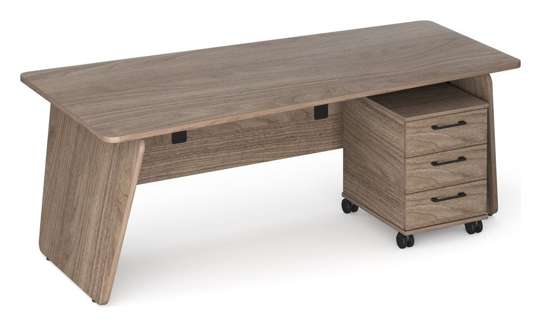 Ledger Anson Executive Panel End Desk, in an office