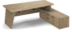 Ledger Anson Executive Panel End Desk with Return, 2200 x 2000, barcelona walnut top