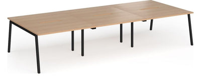 Bravo Connex Plus Angled Frame Triple Back to Back Desk (6 Person)