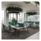 Ledger Connex Plus Angled Frame Triple Back to Back Desk (6 Person), in an office