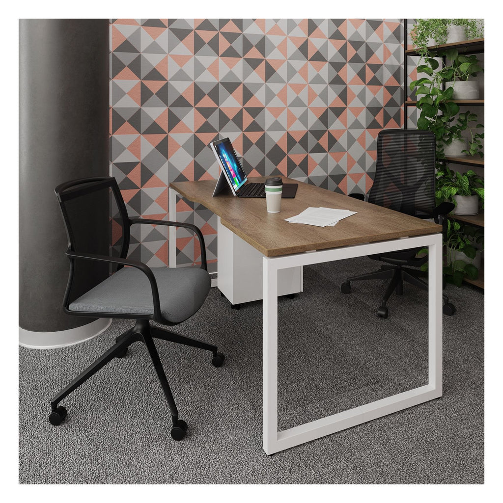 Ledger Connex Plus O Frame Back to Back Desk (2 Person), in an office