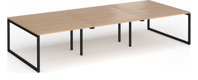 Bravo Connex Plus O Frame Triple Back to Back Desk (6 Person)