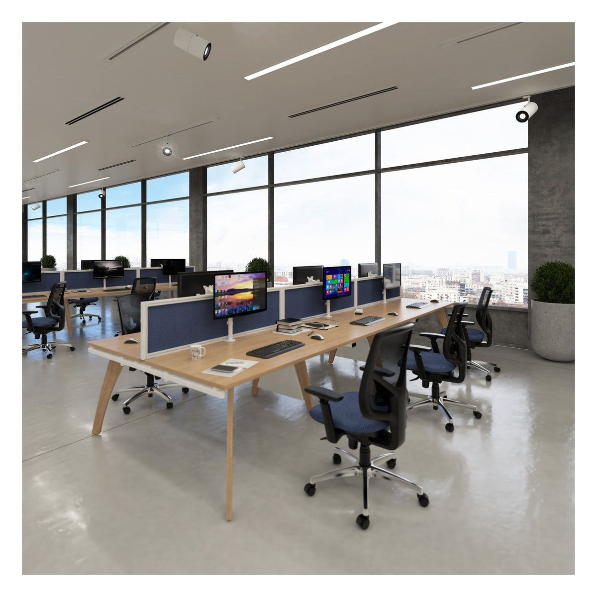 Ledger Fuze Single Desk, in an office